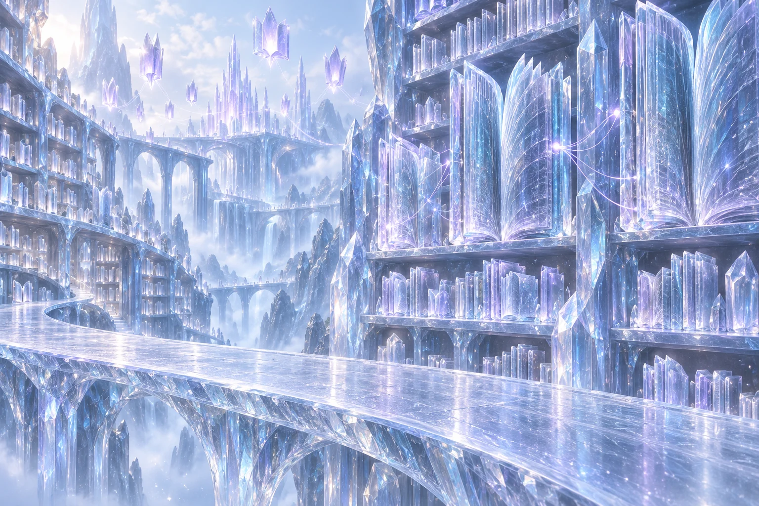 整理一座知识库的CRYSTAL LIBRARY场景